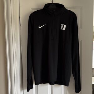 Men’s XL Duke Nike Dri-Fit Black Quarter Zip